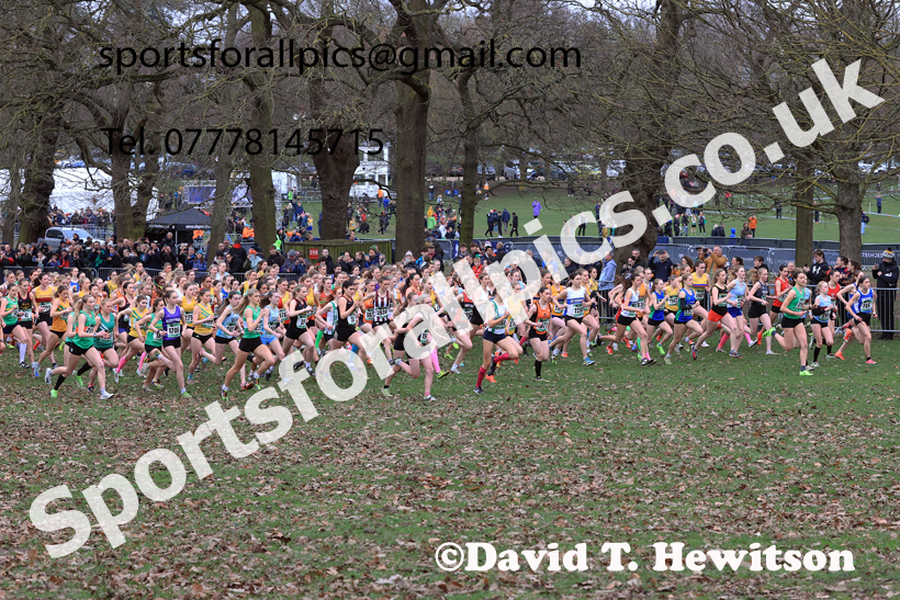 Womens Under-17s 2026 UK CAU Inter Counties Cross Country, Wollaton Park, Nottingham. Photo: David T. Hewitson/Sports for All Pics